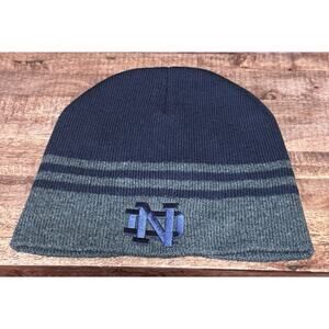LogoFit Notre Dame Beanie Adult OS Navy Embroidered Skull Cap Hat